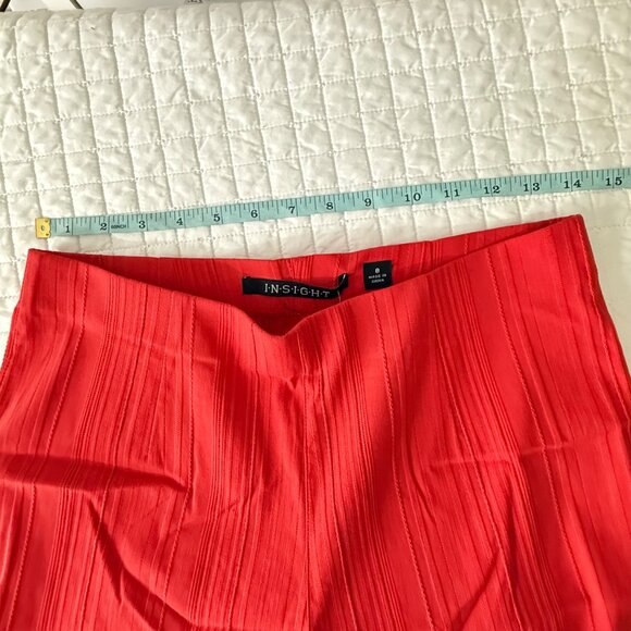 Insight Womens Red Pants Size 8 Rayon/Nylon Side Slit - Picture 6 of 10